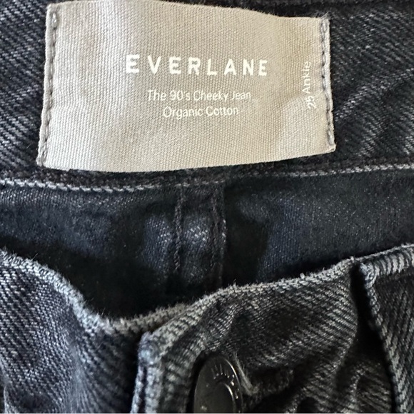 Everlane‎ The 90's Cheeky Jean Black Classic Button Fly 25 Ankle - Picture 2 of 8